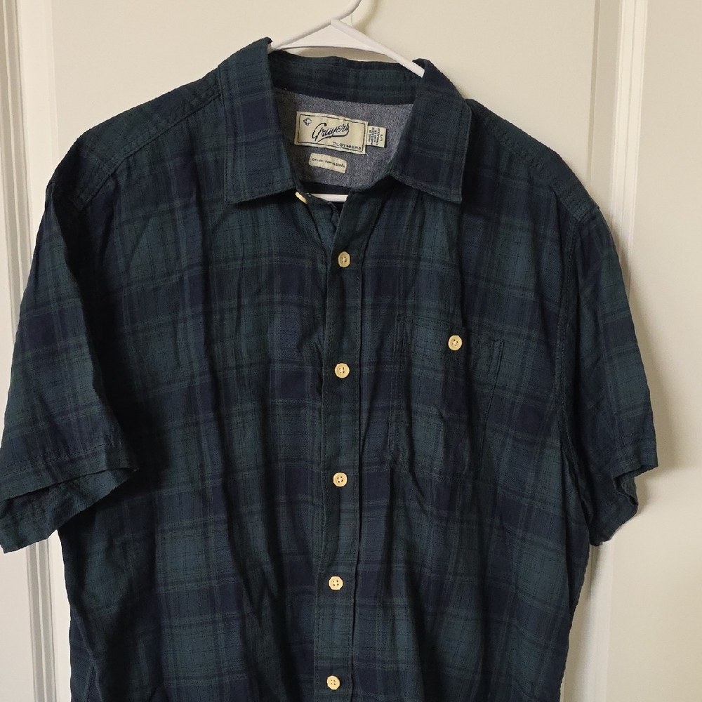 Grayers Dark Blue Plaid Casual Shirt
